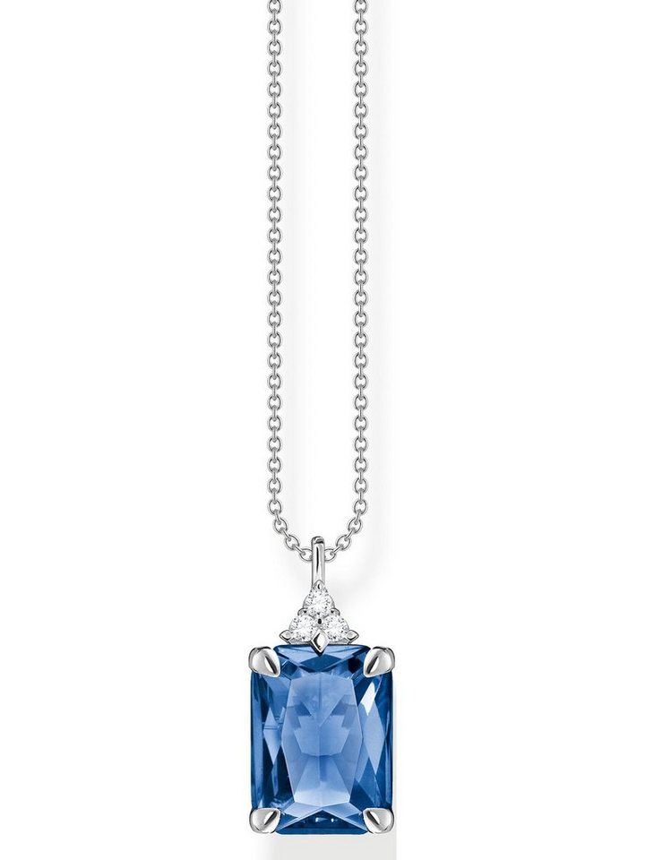 THOMAS SABO Silberkette Thomas Sabo Damen-Kette 925er Silber Glasstein, Damenschmuck von THOMAS SABO