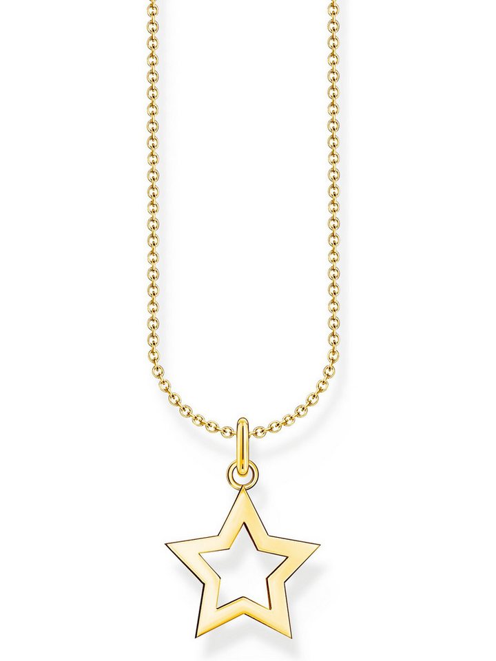 THOMAS SABO Silberkette Thomas Sabo Damen-Kette 925er Silber Stern, Charming von THOMAS SABO
