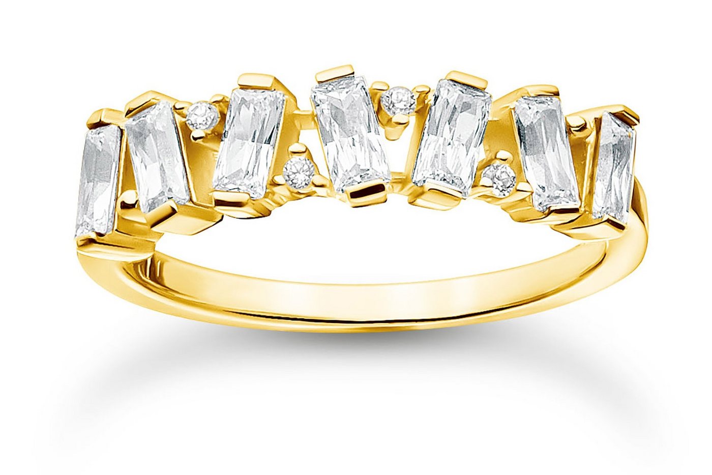 THOMAS SABO Silberring Goldfarbener für Weiße Steine THOMAS SABO Silberring Goldfarbener für Weiße Steine von THOMAS SABO