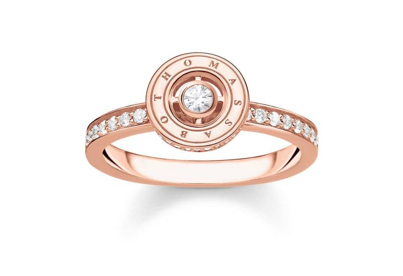 THOMAS SABO Silberring Damen-Kreis mit Weißen en Roségoldfarben von THOMAS SABO