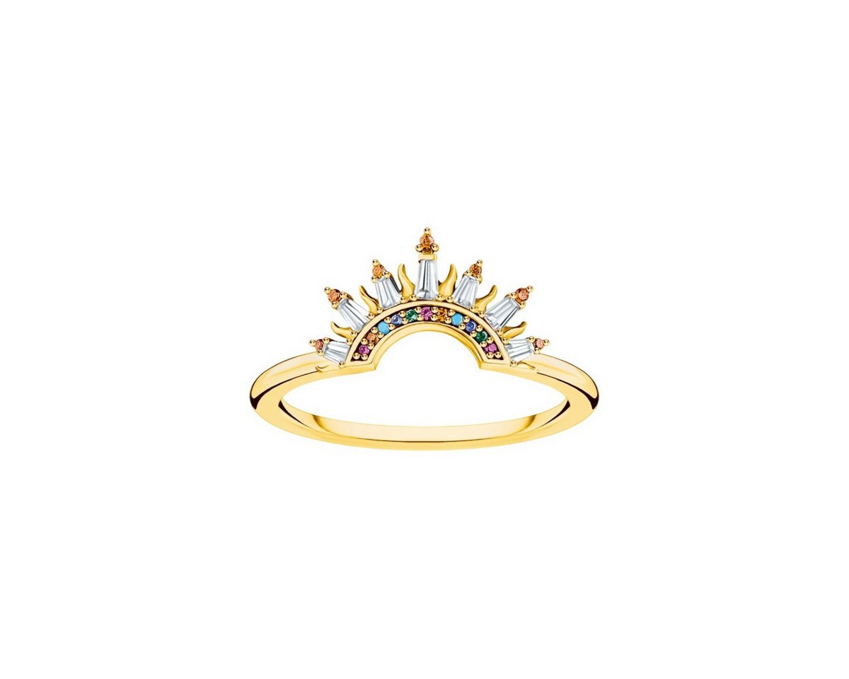 THOMAS SABO Silberring Ring Sonnenstrahlen Bunt Vergoldet TR2456-488-7 Gr. 58 von THOMAS SABO
