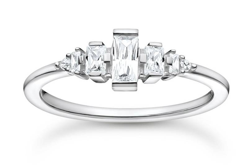 THOMAS SABO Silberring Vintage Silber Weiße Steine von THOMAS SABO