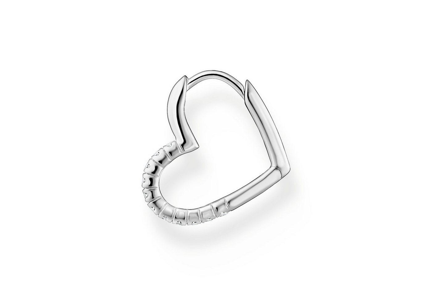 THOMAS SABO Single-Creole Single Silber- Herz mit weißen Steinen THOMAS SABO Single-Creole Single Silber- Herz mit weißen Steinen von THOMAS SABO