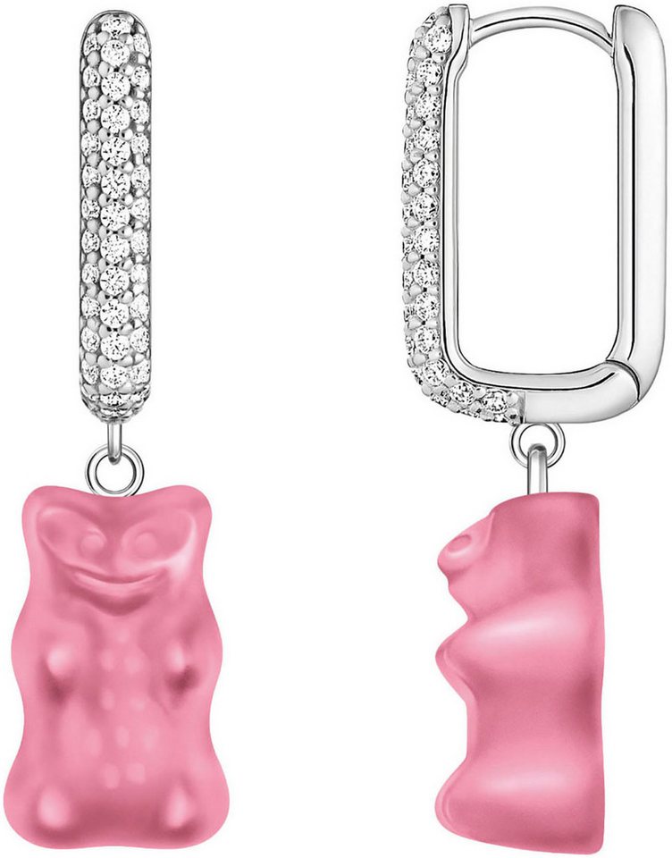 THOMAS SABO Single-Creole THOMAS SABO x HARIBO Schmuck: Große Einzel-Creole mit Goldbär, mit Kristallglas, Zirkonia (synth) von THOMAS SABO