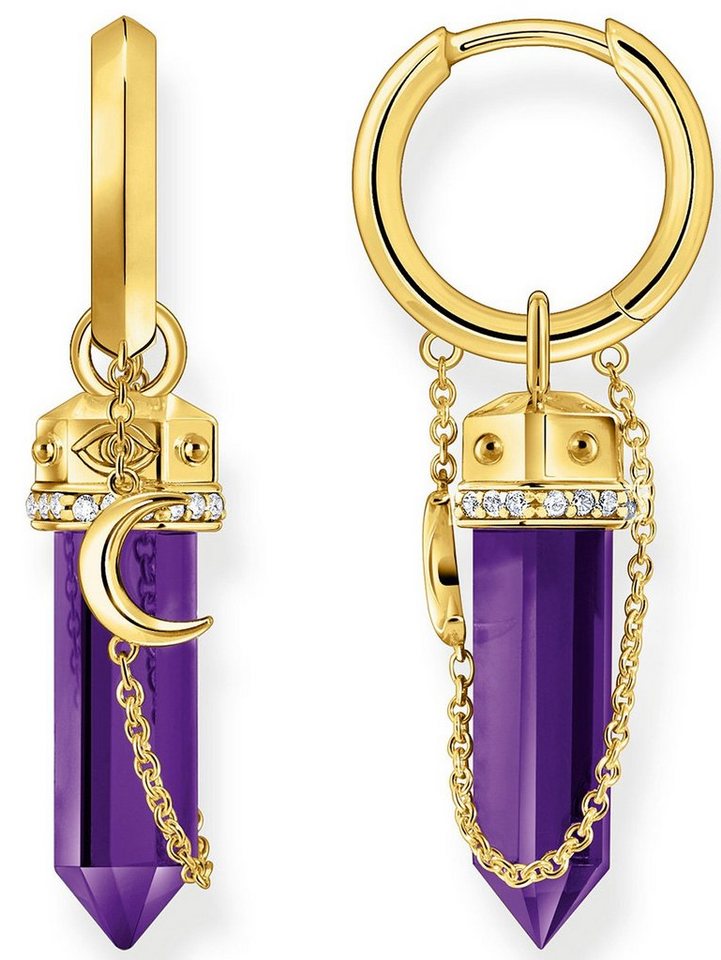 THOMAS SABO Single-Ohrstecker Thomas Sabo Creole mit imitiertem Amethyst CR722-414-13 von THOMAS SABO