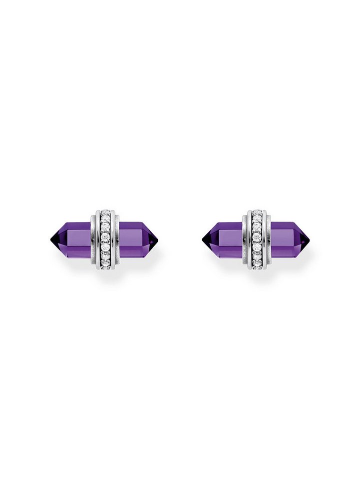 THOMAS SABO Single-Ohrstecker Thomas Sabo H2281-643-13 Silberne Ohrstecker mit violettem Onyx Damen von THOMAS SABO