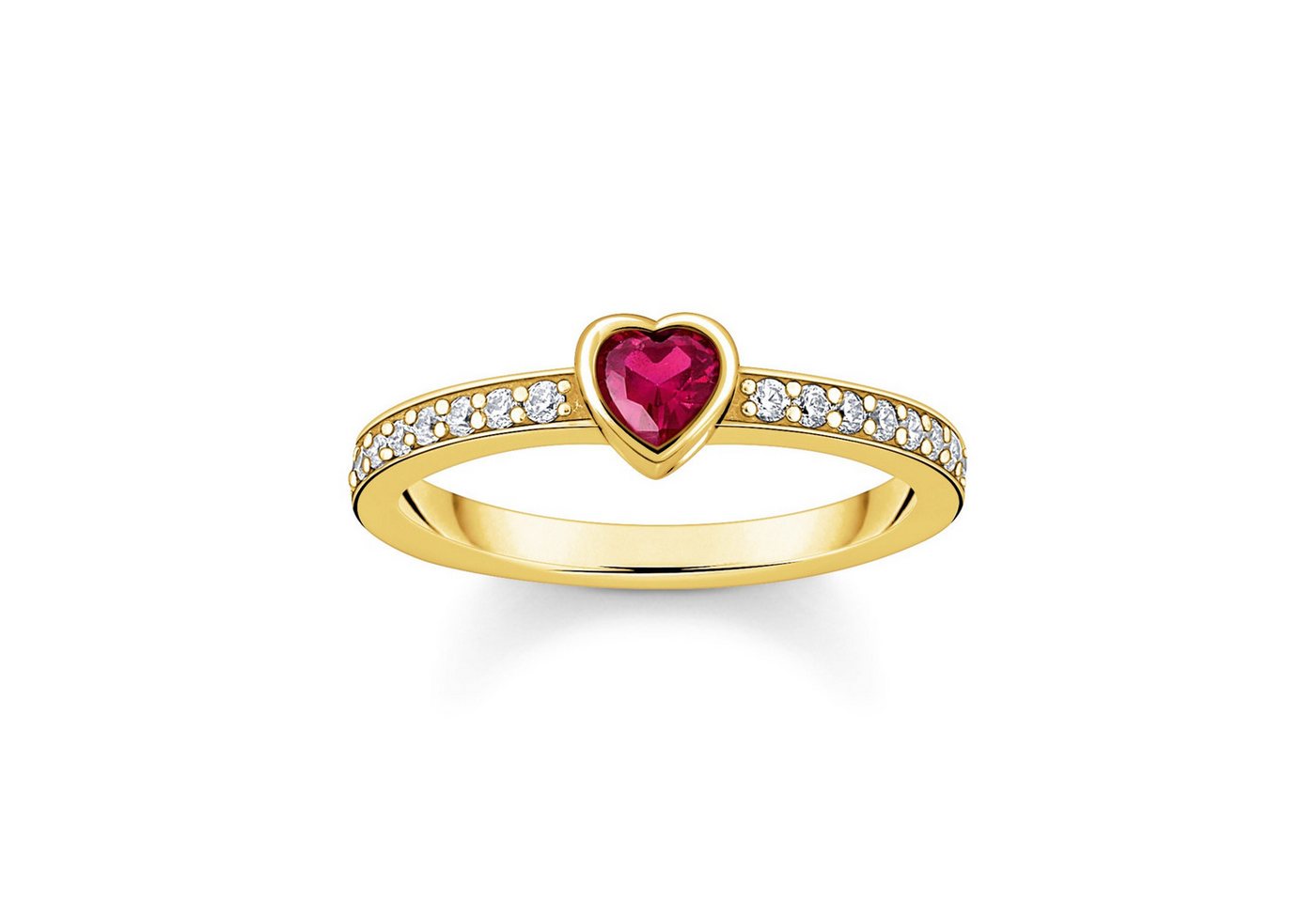 THOMAS SABO Solitärring Damenmit rotem vergoldet von THOMAS SABO