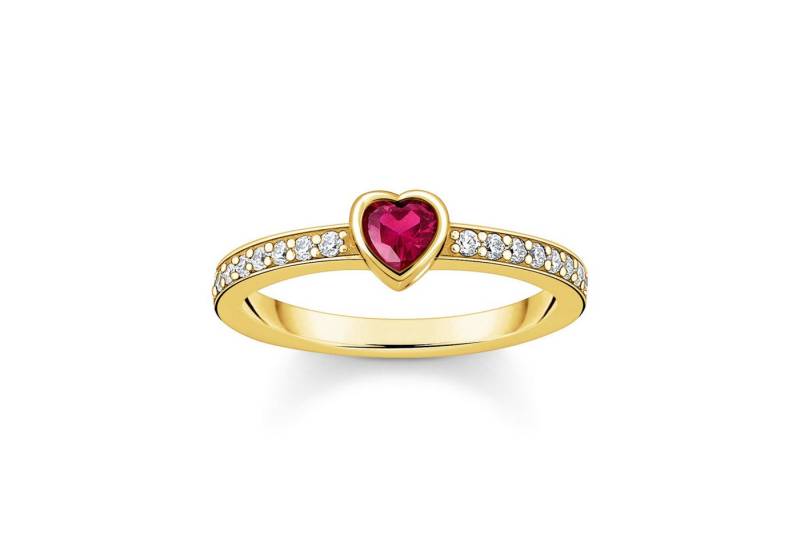 THOMAS SABO Solitärring mit rotem Herz vergoldet THOMAS SABO Solitärring mit rotem Herz vergoldet von THOMAS SABO