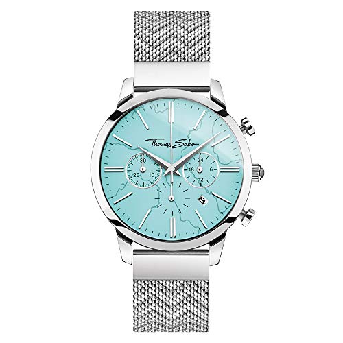 Thomas Sabo Unisex Analog Quarz Uhr mit Edelstahl Armband WA0366-201-215-42 mm von THOMAS SABO