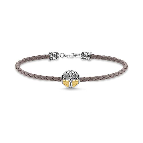 Thomas Sabo Armband Baum der Liebe, Leder Grau, 17cm, A2013-682-5-L17 von THOMAS SABO