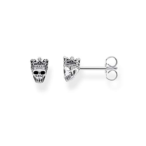 Thomas Sabo Unisex Ohrringe Ohrstecker Totenkopf 925 Sterling Silber H2111-643-11 , 2 Stück (1er Pack) von THOMAS SABO