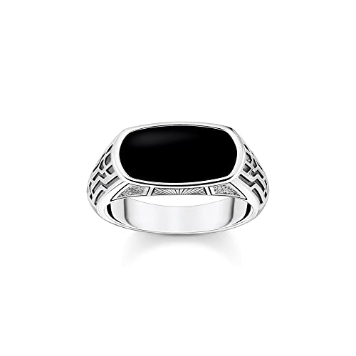 THOMAS SABO Unisex Ring Lebensweg schwarz 925 Sterlingsilber, Geschwärzt TR2429-507-11 von THOMAS SABO