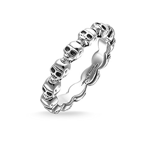 THOMAS SABO Unisex Ring Totenkopf 925Er Sterlingsilber, Geschwärzt TR1922-001-12 von THOMAS SABO