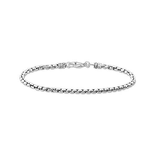 Thomas Sabo Herren Venezia-Armband, 925er Sterlingsilber geschwärzt, Länge 17,5 cm, A2086-637-21-L17,5 von THOMAS SABO