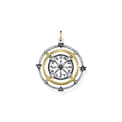 Thomas Sabo Herren Amulett Elements of Nature, mit verschiedenen Zirkoniasteinen, 925er Sterlingsilber geschwärzt und 750er Vergoldung, Maße: 47 x 40 mm, PE906-849-7 Thomas Sabo Herren Amulett Elements of Nature, mit verschiedenen Zirkoniasteinen, 925er Sterlingsilber geschwärzt und 750er Vergoldung, Maße: 47 x 40 mm, PE906-849-7 von THOMAS SABO