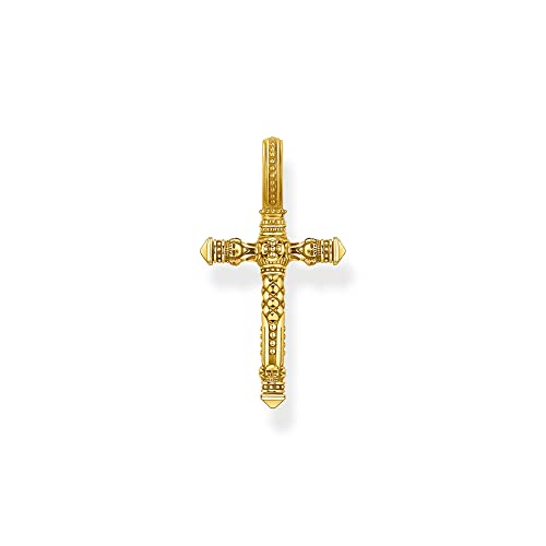 Thomas Sabo Kreuz-Anhänger aus 925er Sterling-Silber mit 750er Gelbgold Vergoldung, Höhe: 35mm, PE503-413-39 von THOMAS SABO