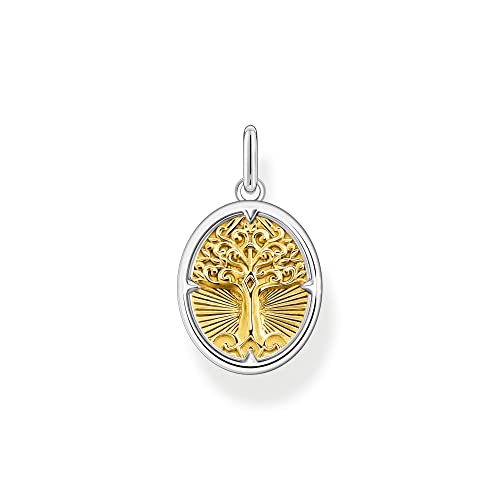 Thomas Sabo Sabo Anhänger Tree of Love aus 925 Sterlingsilber 750er Gelbgold-Vergoldung, Maße: 2,5cm x 1,5cm, PE928-966-7 von THOMAS SABO