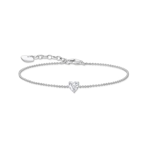 Thomas Sabo Armband mit pinkfarbenem Zirkonia-Herz 925 Sterlingsilber A2157-051-14 von THOMAS SABO