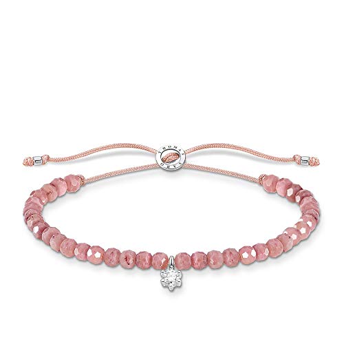 Thomas Sabo Damen Armband rosa Perlen mit weißem Stein 925 Sterling Silber A1987-401-9-L20V von THOMAS SABO