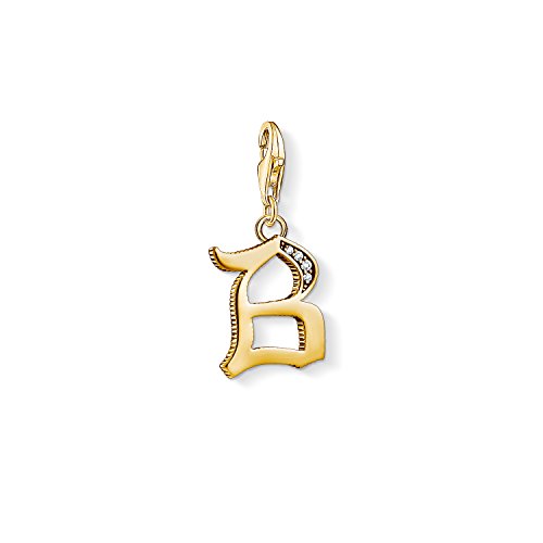 Thomas Sabo Damen-Charm-Anhänger B Buchstabe Gold Charm Club 925 Sterling Silber 1608-414-39 von THOMAS SABO