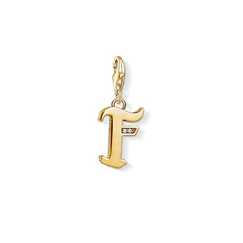 Thomas Sabo Damen-Charm-Anhänger F Buchstabe Gold Charm Club 925 Sterling Silber 1612-414-39 Thomas Sabo Damen-Charm-Anhänger F Buchstabe Gold Charm Club 925 Sterling Silber 1612-414-39 von THOMAS SABO