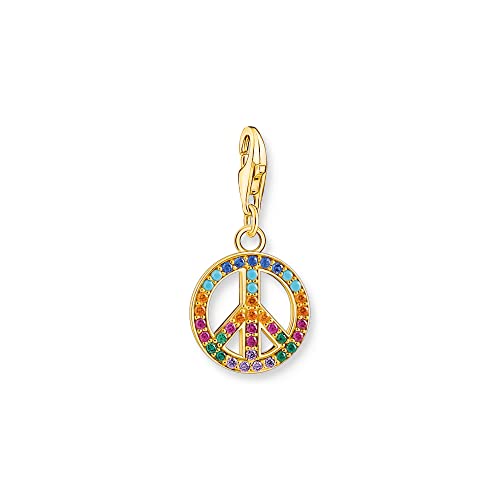 THOMAS SABO Charm-Anhänger Peace gold vergoldetes Silber 1898-488-7 von THOMAS SABO