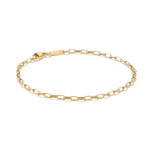 Thomas Sabo Charm-Armband Paperclip Recyceltes 925 Silber 18k Vergoldung A2206-413-39-L19V von THOMAS SABO