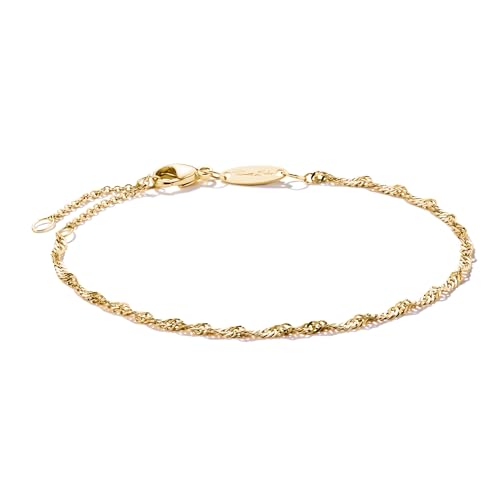 Thomas Sabo Charm-Armband Singapur-Design Recyceltes 925 Silber 18k Vergoldung A2208-413-39-L19V von THOMAS SABO