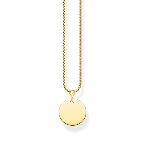 Thomas Sabo Coin-Kette aus 925er Sterlingsilber mit 750er Gelbgold-Vergoldung, Länge: 40cm - 45cm, KE1958-413-39-L45V von THOMAS SABO