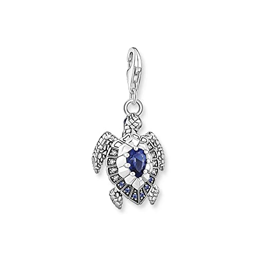 Thomas Sabo Charm-Anhänger Schildkröte mit Schmucksteinen aus Sterling-Silber in der Farbe Silber-Blau, Maße: 25mm, 31mm, 1897-667-1 Thomas Sabo Charm-Anhänger Schildkröte mit Schmucksteinen aus Sterling-Silber in der Farbe Silber-Blau, Maße: 25mm, 31mm, 1897-667-1 von THOMAS SABO