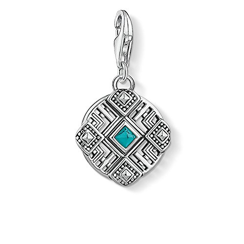 Thomas Sabo Damen-Anhänger Afrika Ornamente Oxidiertes Silber Türkis - 1421-878-17 von THOMAS SABO