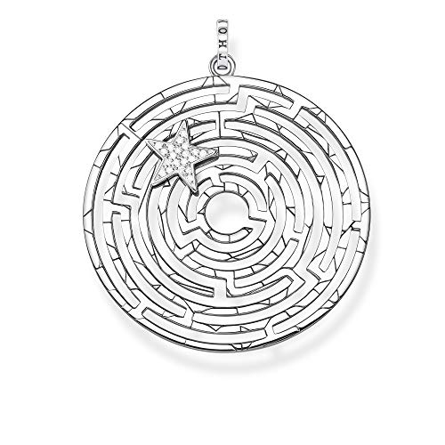 Thomas Sabo Damen Anhänger Labyrinth mit silbernen Stern 925 Sterling Silber PE852-643-14 von THOMAS SABO