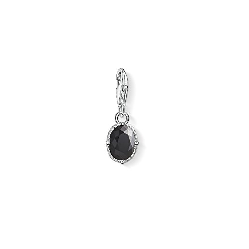 Thomas Sabo Damen Anhänger Schwarzer Stein 925 Sterling Silber 1669-643-11 von THOMAS SABO