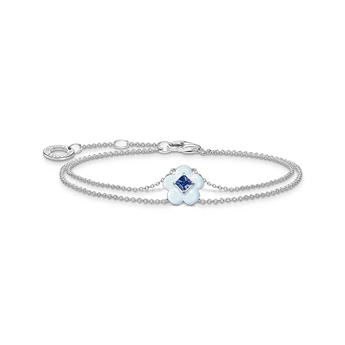 Thomas Sabo Damen Armband Blume mit blauem Stein Silber, 925 Sterlingsilber, Länge: 16-19 cm, A2093-496-1-L19v Thomas Sabo Damen Armband Blume mit blauem Stein Silber, 925 Sterlingsilber, Länge: 16-19 cm, A2093-496-1-L19v von THOMAS SABO