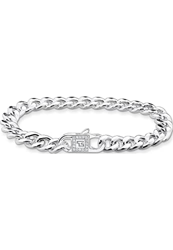 Thomas Sabo Damen Armband Glieder Silber, 925er Sterlingsilber, mit weißen Zirkonia-Steinen, Länge: 18 cm, A2033-051-14-L18 von THOMAS SABO