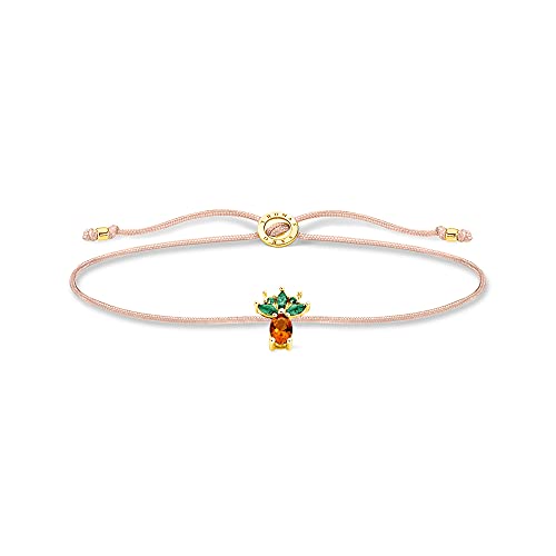 THOMAS SABO Damen Armband Gold Little Secret Ananas 925 Sterlingsilber LS129-472-7-L20V von THOMAS SABO