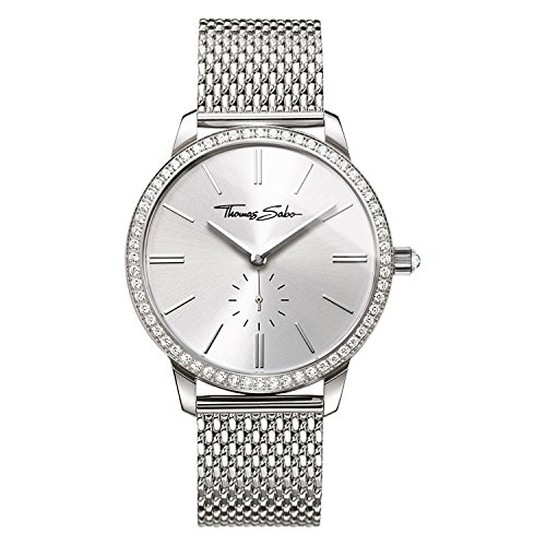 Thomas Sabo Damen Armbanduhr Glam Spirit Zirkonia Analog Mechanik Edelstahl WA0316-201-201-33 MM Thomas Sabo Damen Armbanduhr Glam Spirit Zirkonia Analog Mechanik Edelstahl WA0316-201-201-33 MM von THOMAS SABO