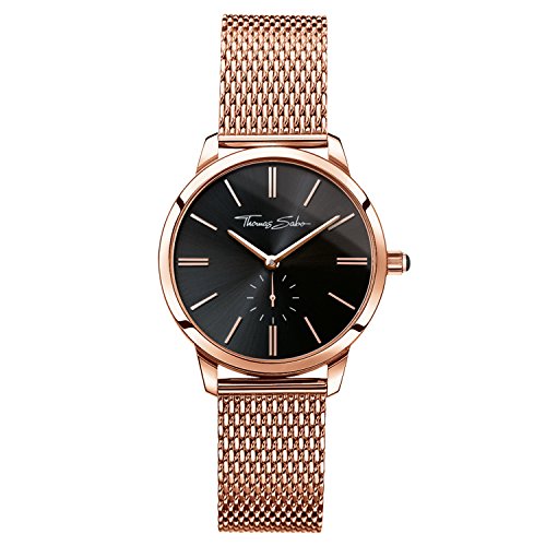 Thomas Sabo Damen Armbanduhr Glam Spirit Roségold Analog Quarz Edelstahl WA0249-265-203-33 mm von THOMAS SABO
