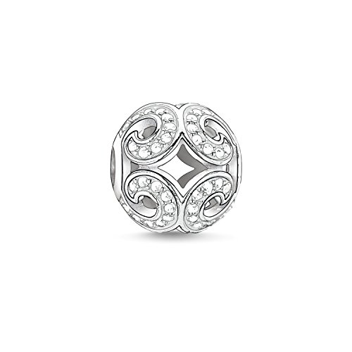 Thomas Sabo Damen-Bead Glitzernde Welle Karma Beads 925 Sterling Silber Zirkonia weiß K0012-051-14 von THOMAS SABO