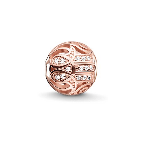 Thomas Sabo Damen-Bead Fatimas Hand Karma Beads 925 Sterling Silber 750 rosegold vergoldet Zirkonia weiß K0206-416-14 von THOMAS SABO