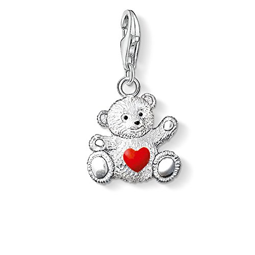 Thomas Sabo Damen Charm-Anhänger Bär Herz Charm Club 925 Sterling Silber 0680-007-10 von THOMAS SABO