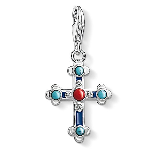 Thomas Sabo Damen Charm-Anhänger Ethno Kreuz Charm Club 925 Sterling Silber 1466-335-7 von THOMAS SABO