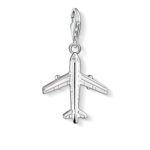 Thomas Sabo Damen Charm-Anhänger Flugzeug Charm Club 925 Sterling Silber 0030-001-12 von THOMAS SABO