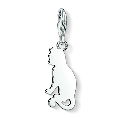 Thomas Sabo Damen Charm-Anhänger Katze Charm Club 925 Sterling Silber 1337-001-12 von THOMAS SABO