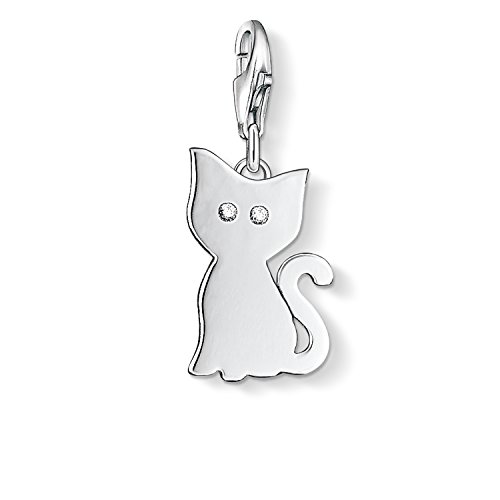 Thomas Sabo Damen Charm-Anhänger Katze Charm Club 925 Sterling Silber 1014-051-14 von THOMAS SABO