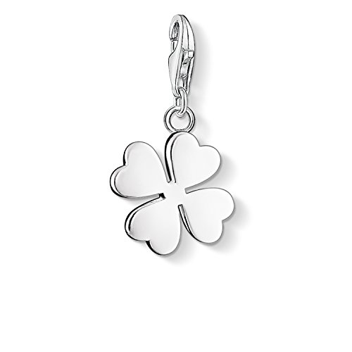 Thomas Sabo Damen Charm-Anhänger Kleeblatt Glücksbringer Charm Club 925 Sterling Silber 0884-001-12 von THOMAS SABO