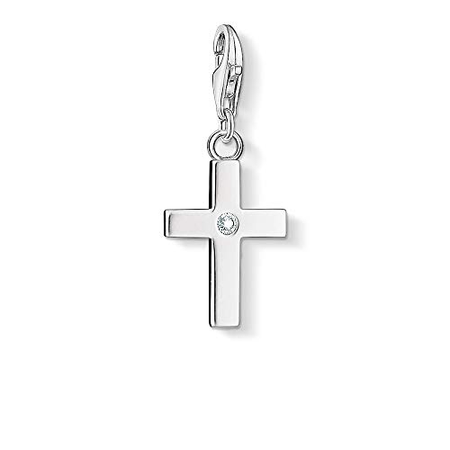 Thomas Sabo Damen Charm-Anhänger Kreuz Zirkonia Charm Club 925 Sterling Silber 0366-051-14 von THOMAS SABO