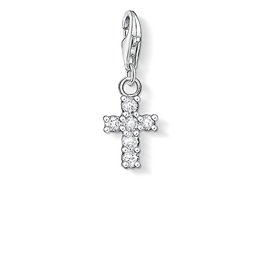 Thomas Sabo Damen Charm-Anhänger Kreuz Zirkonia Charm Club 925 Sterling Silber 0054-051-14 von THOMAS SABO