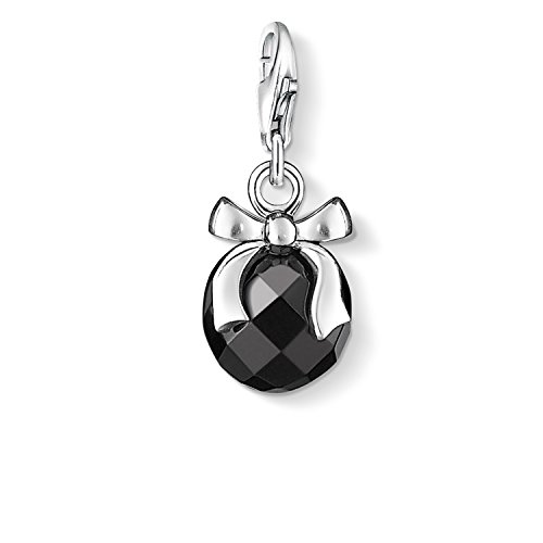 Thomas Sabo Damen Charm-Anhänger Kugel mit Schleife Schwarzer Stein Charm Club 925 Sterling Silber 0868-023-11 Thomas Sabo Damen Charm-Anhänger Kugel mit Schleife Schwarzer Stein Charm Club 925 Sterling Silber 0868-023-11 von THOMAS SABO