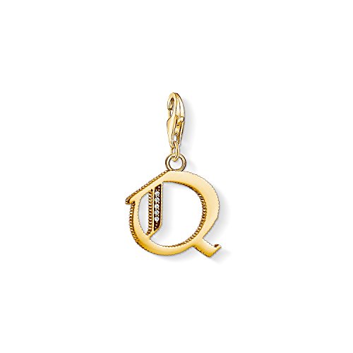 Thomas Sabo Damen-Charm-Anhänger Q Buchstabe Gold Charm Club 925 Sterling Silber 1623-414-39 von THOMAS SABO